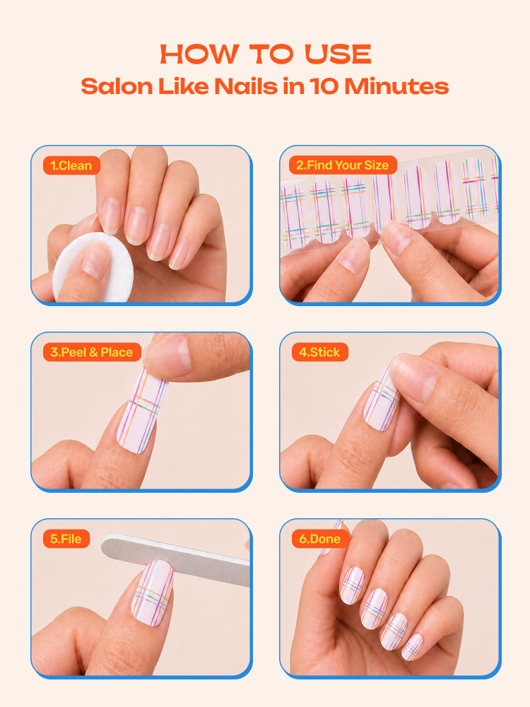Barely There - ROS Beauty Nail Stickers