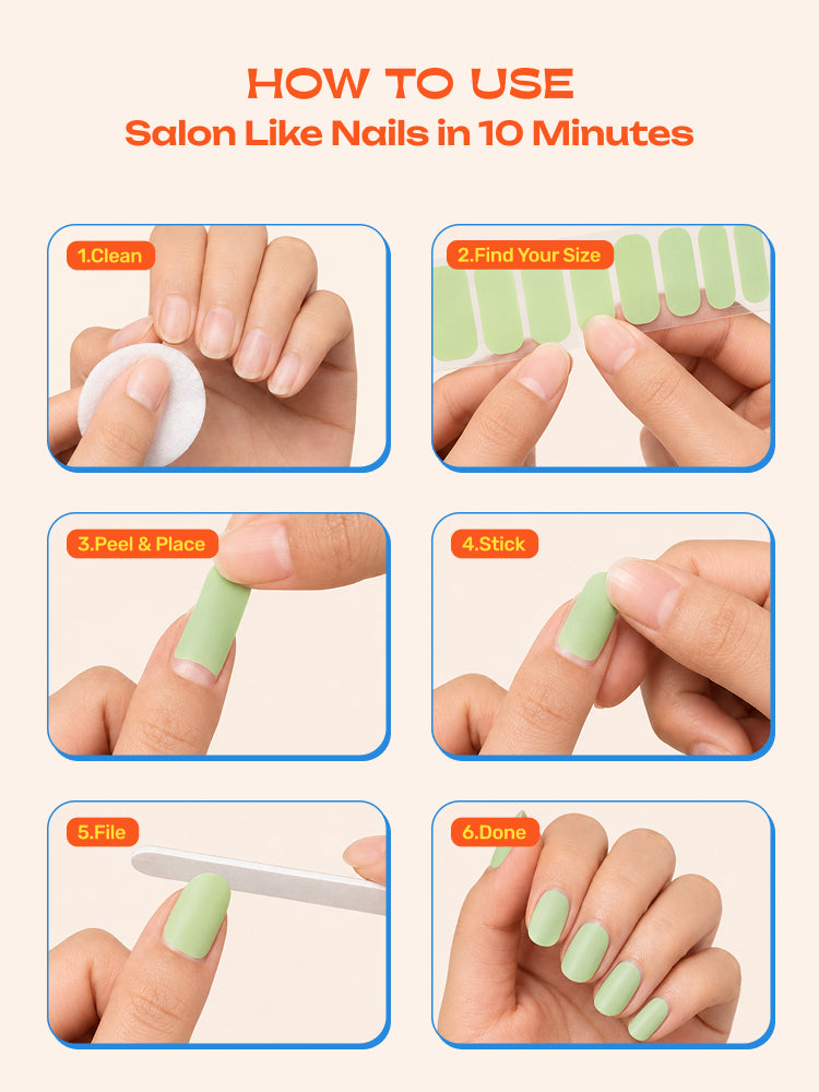 Matcha Mood - ROS Beauty Nail Stickers