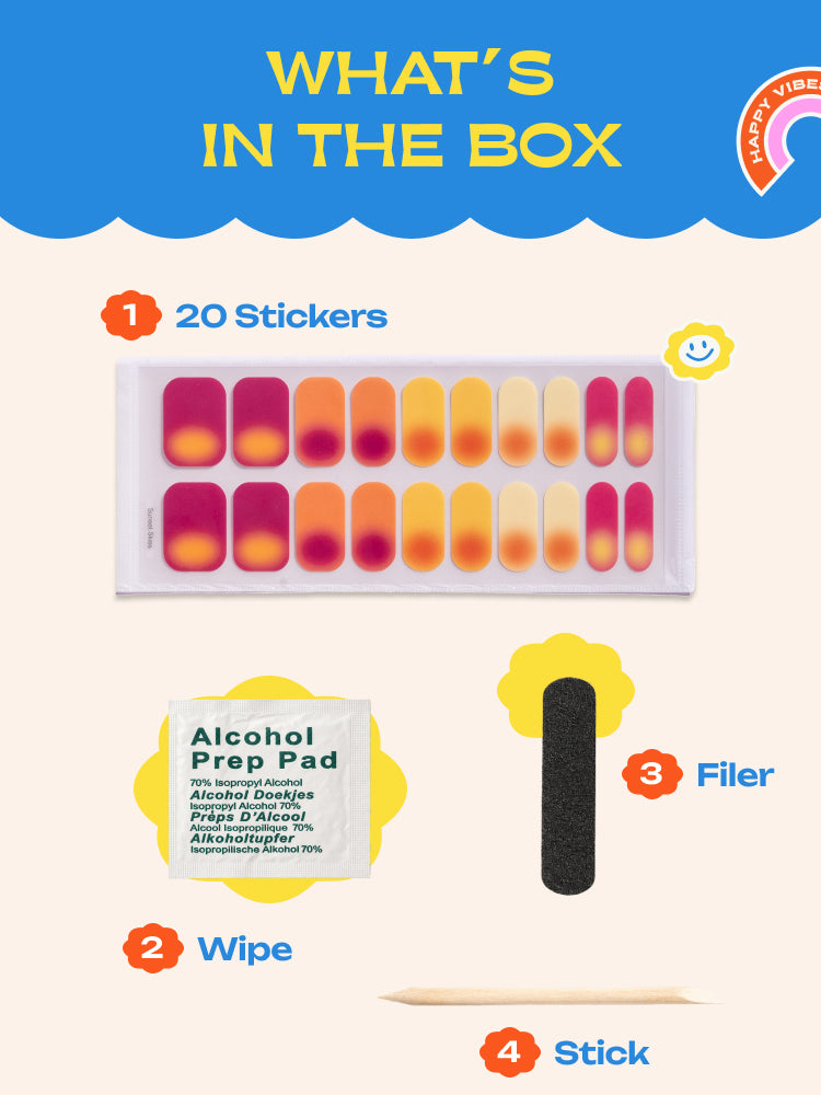 Sunset Skies - ROS Beauty Nail Stickers