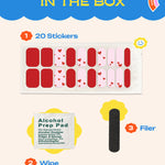 On Cloud Wine - ROS Beauty Nail Stickers
