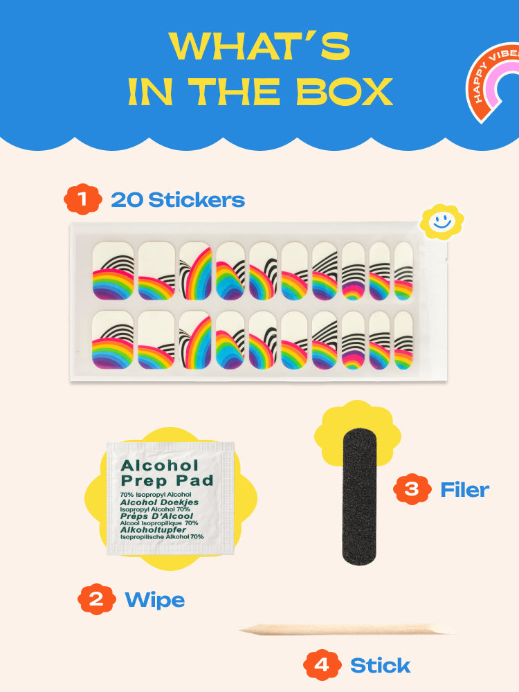 Rainbow - ROS Beauty Nail Stickers