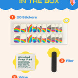 Rainbow - ROS Beauty Nail Stickers