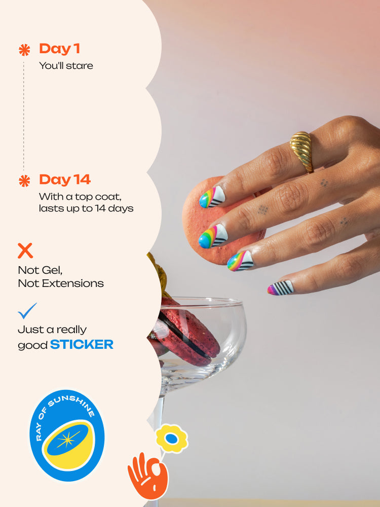 Rainbow - ROS Beauty Nail Stickers