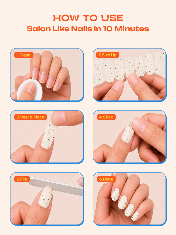 Terrazo Vibe - ROS Beauty Nail Sickers