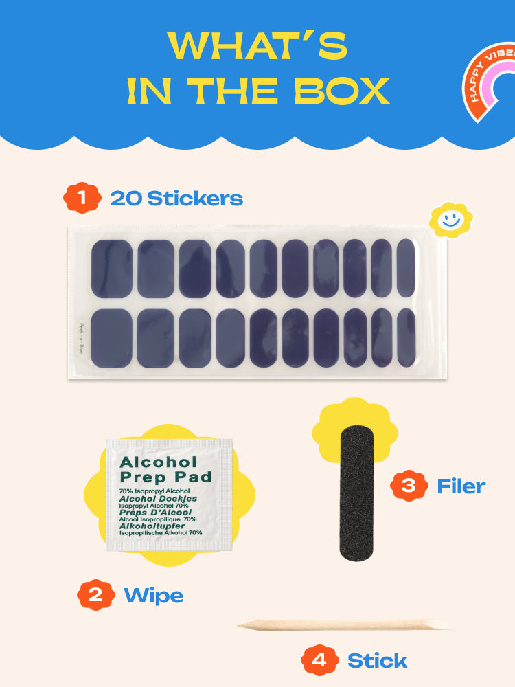 Peek-a-Blue - ROS Beauty Nail Stickers