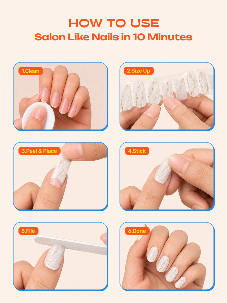 Unicorn Marble - ROS Beauty Nail Stickers
