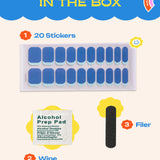 Vintage Blue - ROS Beauty Nail Stickers