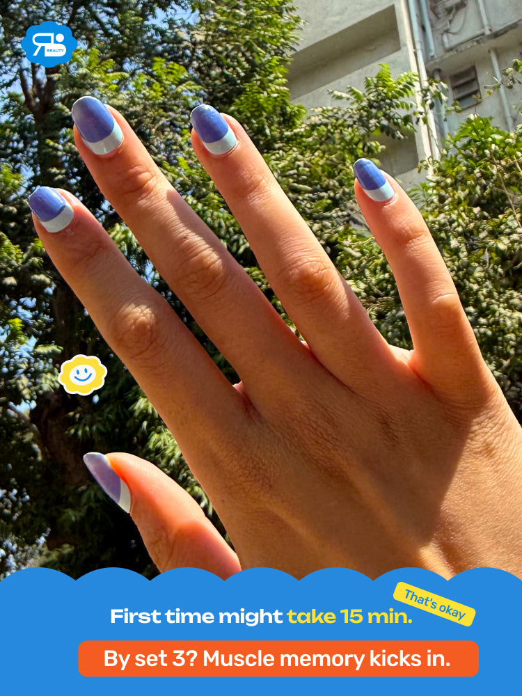 Vintage Blue - ROS Beauty Nail Stickers