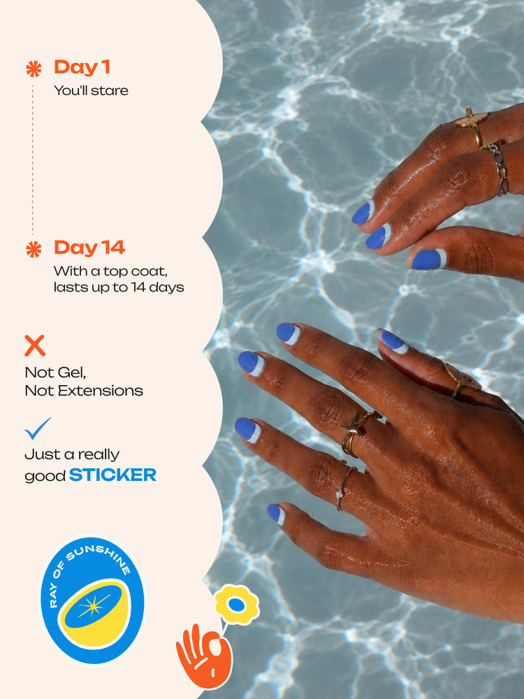 Vintage Blue - ROS Beauty Nail Stickers