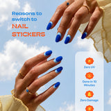 Vintage Blue - ROS Beauty Nail Stickers