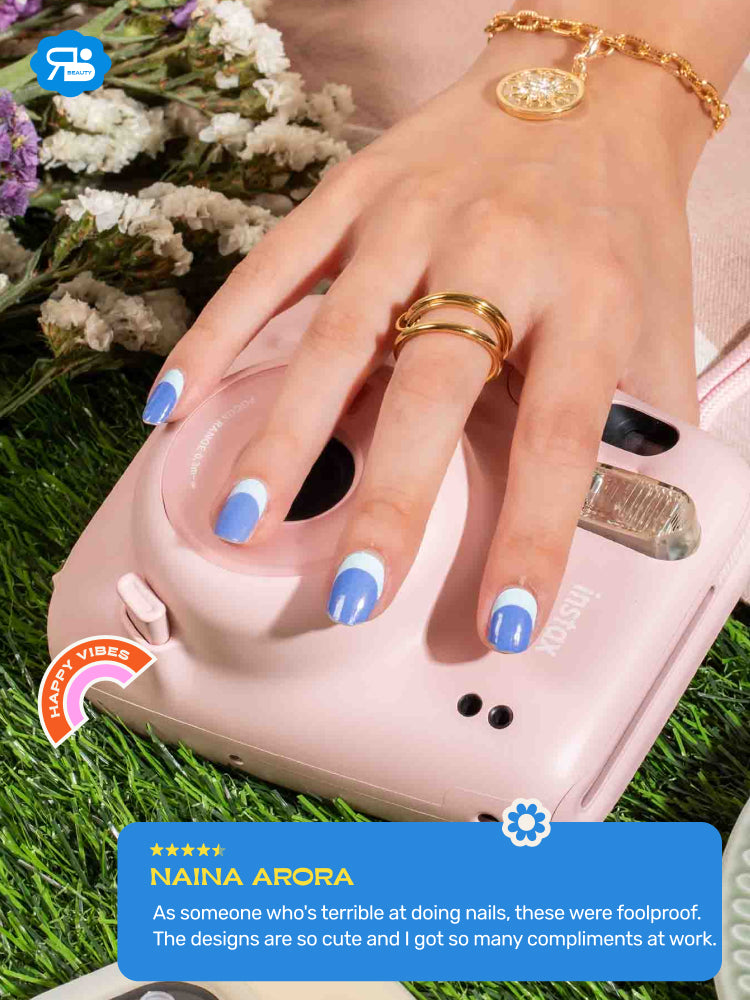 Vintage Blue - ROS Beauty Nail Stickers