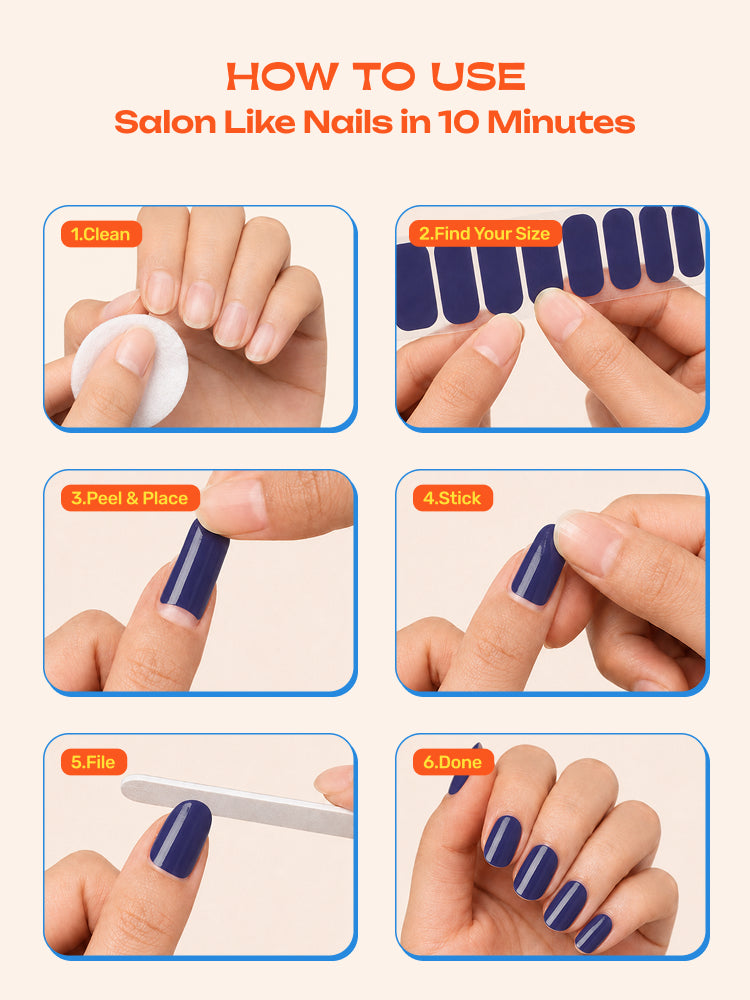 Peek-a-Blue - ROS Beauty Nail Stickers