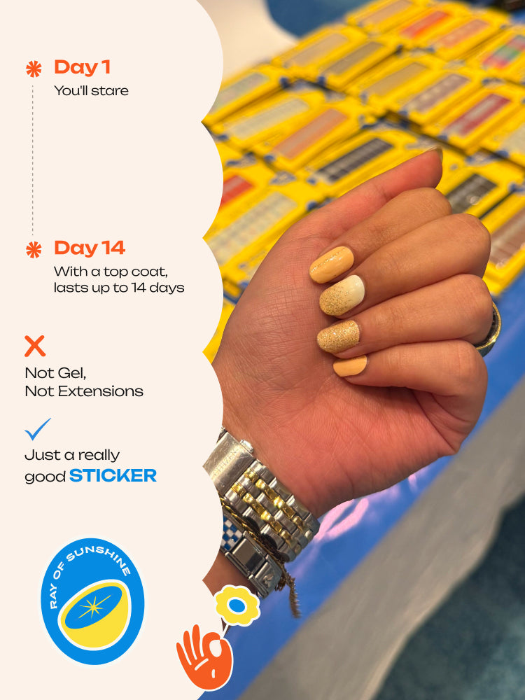 Golden Glow - ROS Beauty Nail Stickers