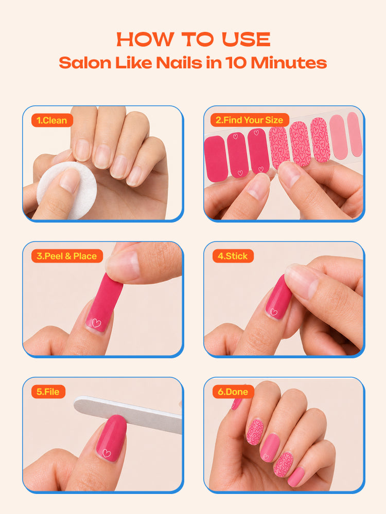First Crush - ROS Beauty Nail Stickers
