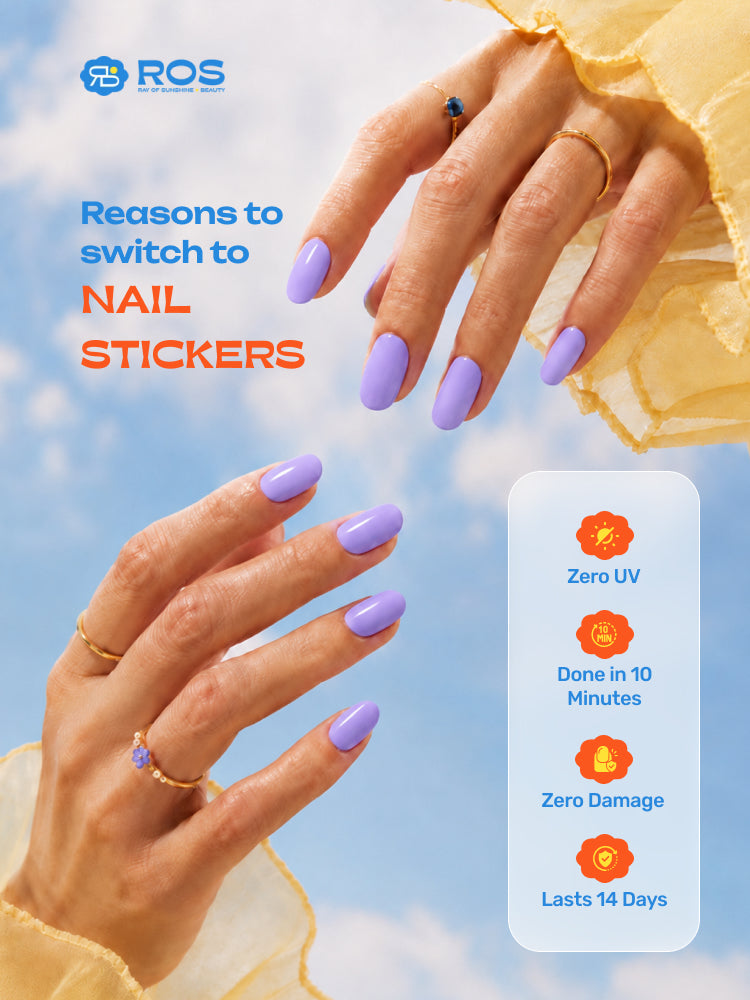 Lilac Whisper - ROS Beauty Nail Stickers